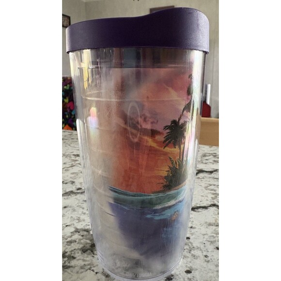 Tervis Ron Jon Surf Shop 16 Oz. Tumbler Cup Purple Lid We’re All Swimming In The - Picture 5 of 7